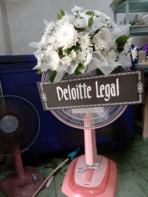 ร้านพวงหรีดวัดไผ่ล้อม ตราด พวงหรีดจาก Deloitte Legal